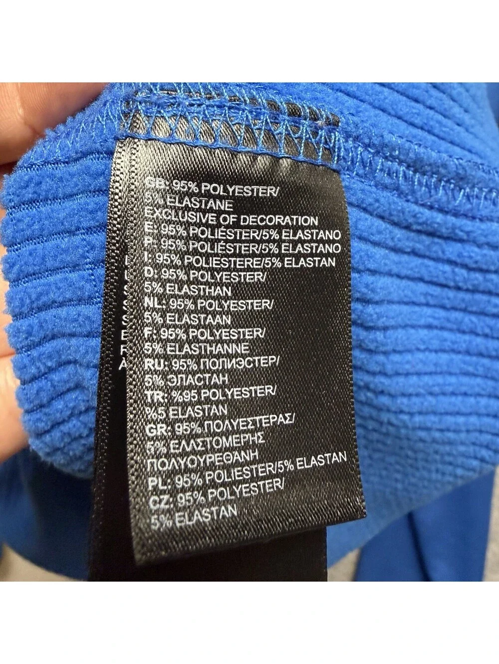 The North Face Jacket Men’s Sz XXL Blue Borod Gridded Fleece Full Zip